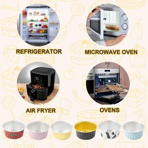125ml Mini Cake Dessert Pans Disposable Recyclable <strong>Aluminum</strong> <strong>Container</strong> Lids <strong>Aluminum</strong> Foil PET Baking Cups Food Grade Customized - Product Image 5