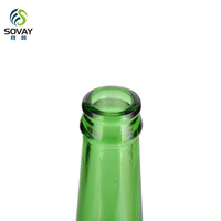 Bouteilles de bière et de soda gonflables en verre résistant à la pression ODM, vertes, 330 ml, pour fabricants de bière