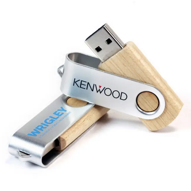 Wood Twister USB Flash drive 8GB 16GB Swivel Type Wooden Flash drive USB 32GB Pen drive Gifts