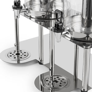 Dispensador de bebidas de 1 o 2 tanques de plástico con soporte de acero inoxidable para el hogar, Bar, restaurante y fiesta, Enfriador de cerveza de jugo de agua fría - Product Image 5