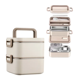 Lonchera Térmica de Acero Inoxidable para Niños y Recién Nacidos, de Tres Niveles, Apta para Microondas, de Grado Alimenticio, para la Escuela - Product Image 2