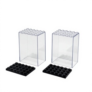BLOCKMOC 10713 <b>Acrylic</b> Display Case Box Wholesale Dustproof Transparent Cover Customized Color Small Particle Accessories - Product Image 1