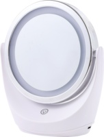 Miroir de maquillage LED à écran tactile HD, miroir de vanité à intensité réglable, grossissement 1X/5X, miroir cosmétique de bureau pour femmes