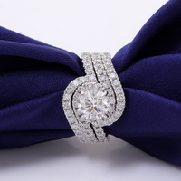 Certificat IGI D couleur laboratoire bague en diamant 14k or blanc anneaux empilables anneaux de mariage Couple ensemble or unisexe 2025 Style populaire
