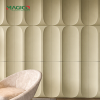 Panneau mural acoustique 3D en fibre de polyester 100 %, insonorisant, décoratif, NRC élevé, panneau acoustique 3D en PET, conception personnalisée OEM