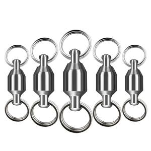 Connecteurs d'hameçons à anneau <span class=keywords><strong>fendu</strong></span> en acier inoxydable de pêche pivotante à roulement à billes haute résistance pour l'eau salée - Product Image 1