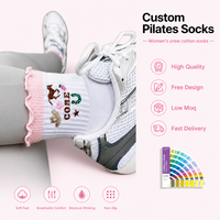 Chaussettes de yoga pour femmes de haute qualité, chaussettes d'automne pour le pilates, semelle épaisse et coussinée, absorption des chocs, respirantes, antidérapantes, pour le fitness
