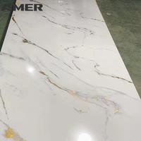 Amer Chine Panneau mural en pierre flexible en PVC durable Panneaux muraux en PVC de luxe en marbre UV Feuille