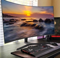 Moniteur à écran incurvé 34 pouces 27 pouces 165Hz 4k 3440*1440 21:9 Moniteur de jeu super large avec lumière respiratoire