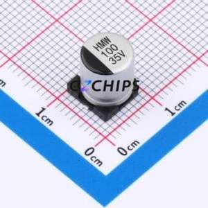 Condensador Electrolítico de Aluminio Híbrido Sólido-Líquido 118EC467 SMD, D8xL10mm 100uF 20% 35V 1.05A-100kHz - Product Image 1