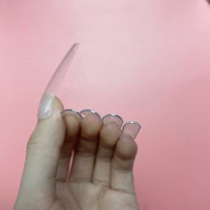 Puntas <span class=keywords><strong>de</strong></span> uñas cuadradas 3XL, 5,5 CM, 3XL, 12 tamaños, suministro personalizado, Etiqueta Privada, largas, cuadradas, transparentes, cubierta completa - Product Image 4