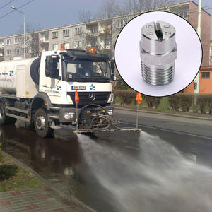 หัวฉีดพ่นแบบพัดแบน สแตนเลส 304 316 ขนาด 1/8'' 1/4'' BSPT NPT สำหรับทำความสะอาด - Product Image 6