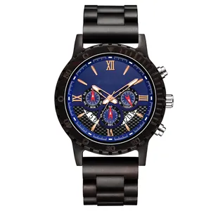 Großhandel branded bambus armbanduhr-Uhrwerk Herren Holzuhr Benutzer definierte Uhren OEM Bambus Qualität Luxus Branded Logo Armbanduhr für Herren
