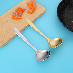 304 Stainless Large Soup Spoon, Thickened Deep Round Head, Buffet & Porridge Use - Product Image 2