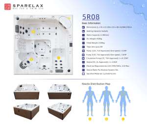 Spa extérieur à motifs carrés, bain à remous, <span class=keywords><strong>piscine</strong></span>, spas - Product Image 2