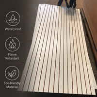 Panneau MDF Slatwall Blanc avec Finition Mélaminée pour Magasin de Détail, Panneaux Slatwall MDF Stratifiés
