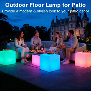 Chaise cube réglable en plastique LED avec télécommande, design moderne, imperméable, pour l'extérieur, meubles <span class=keywords><strong>de</strong></span> <span class=keywords><strong>bar</strong></span> à domicile, légère, écologique - Product Image 2