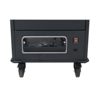 Armoire de charge rapide pour ordinateurs portables à 30 prises métalliques, chariot intelligent à trois compartiments PDU pour l'éducation scolaire