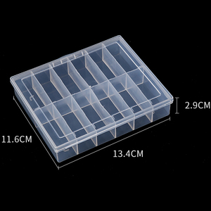 Boîte de rangement vide en plastique transparent à 12 compartiments pour outils de manucure, bijoux, autocollants, organisateur de salon - Product Image 3