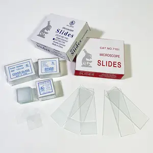 Prepared Polished Edge Borosilicate Disposable Pathology Glass Medical Microscope Slides Box 7102 Types 7105