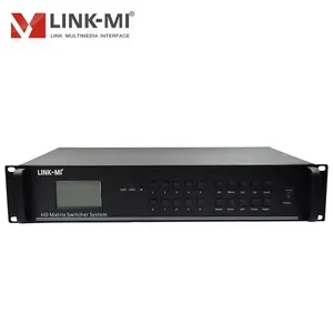 8X8 Sistem Pengalih Matriks Hibrida 4K @ 30Hz Opsional HDMI/DVI/VGA/SDI Input/Output EDID IR Remote/Tombol/RS232/Kontrol Tengah