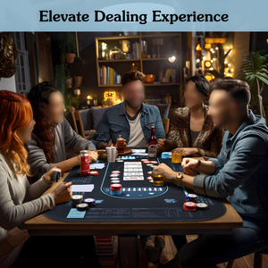 Custom Automatic Portable Modern Luxury Waterproof Foldable Poker Mat Non Slip <strong>Rubber</strong> Backing Texas Hold'em <strong>Blackjack</strong> - Product Image 4