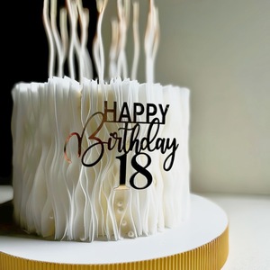 Decoración de Pastel de Acrílico para <span class=keywords><strong>Cumpleaños</strong></span> Número <span class=keywords><strong>18</strong></span>, Decoración para Mesa de Postres, Inserto Decorativo para Pastel, Adornos para Pastel - Product Image 3
