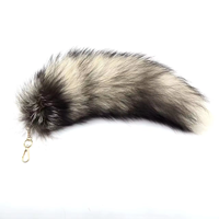 Porte-clés en fourrure de renard naturelle, moelleux, de haute qualité, grand modèle, personnalisé, en gros
