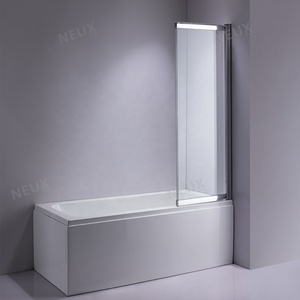Écran de <span class=keywords><strong>baignoire</strong></span> <span class=keywords><strong>coulissant</strong></span> peu encombrant de nouveau design avec mur pivotant en aluminium - Product Image 4