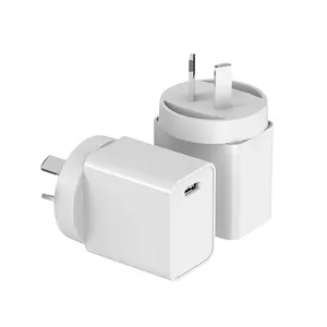 Adaptor Pengisi Daya Pd Australia Steker 20 Watt Dinding QC3.0 Pd Pengisi Daya Cepat 20 W Adaptor Daya Usb C Au