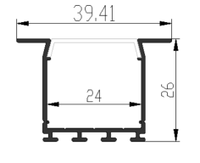 Perfil de Extrusión de Aleación de Aluminio 6063-T5 para Tiras de Luces LED, Decoraciones, Servicio de Corte LS-096
