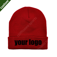 Bonnet d'hiver en tricot jacquard 100 % acrylique, réversible, double face, avec étiquette brodée 3D personnalisée OEM, motif camouflage tête de mort de dessin animé