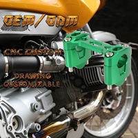 Peninggi setang sepeda motor, alumunium Universal peninggi setang CNC klem dapat disesuaikan gambar pabrik