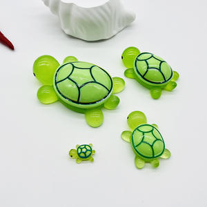 Accesorios de resina de tortuga luminosa de dibujos animados DIY Car Widgets Cute Little Turtle - Product Image 3
