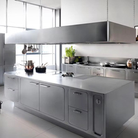 BAINENG Meubles de maison entiers modulaires, modernes et écologiques, personnalisation tout-en-un, armoires de cuisine personnalisées en acier inoxydable