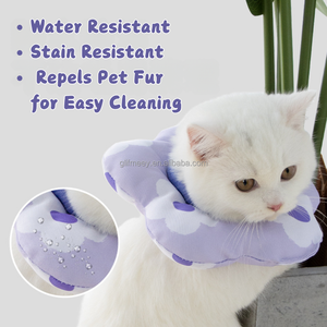 <span class=keywords><strong>Collar</strong></span> Protector para Mascotas con Forma de Pastel de Pescado y Flores, Cono Elizabeth de Felpa para Gatos - Product Image 4