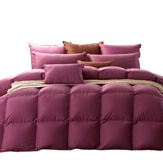 White goose down soft warm bedding set pure cotton skin friendly breathable comfortable home quilt set