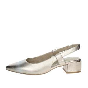 Sandali con tacco e cinturino posteriore da donna Marco Tozzi Platino 2-29505-42 - Product Image 1