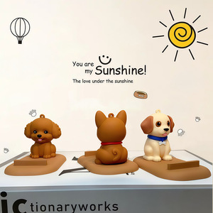 Soporte de Escritorio Creativo para Teléfono con Diseño de Cachorro de Dibujos Animados, de PVC y Goma Suave, Portátil, Adorno Bonito para Escritorio, Regalo de Comercio Exterior - Product Image 5
