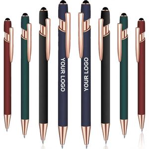 Best Selling Stylus Soft Touch Metal Ballpoint <b>Pens</b> Multi-Functional Promotional <b>Pen</b> With Custom Logo - Product Image 6