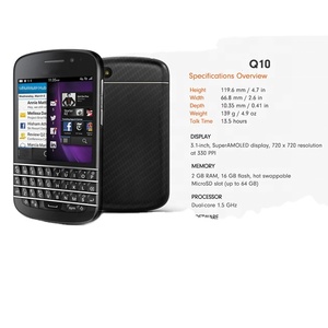 Smartphone originale sbloccato GSM Full Keyboard QWERTY a buon mercato Touchscreen cellulare per <span class=keywords><strong>Blackberry</strong></span> Q10 - Product Image 4