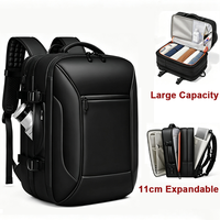 Sac à dos de voyage extensible grande capacité pour ordinateur portable 16 pouces, multi-compartiments pour les déplacements professionnels et les voyages de week-end