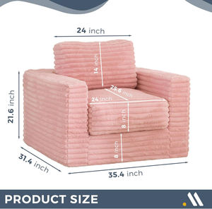 カスタム高密度フォームリビングルーム家具モダン圧縮フォーム巨大豆袋圧縮椅子 - Product Image 5