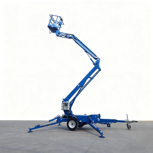 जेसीरिह JC-T10 बैटरी संचालित ट्रेलर घुड़सवार इलेक्ट्रिक टेलीस्कोपिक बूम लिफ्ट 10 मीटर प्लेटफॉर्म ऊंचाई पर काम कर रही है - Product Image 6