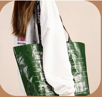Recyclable écologique vente chaude promotionnel durable PP laminé poignée fourre-tout Shopping transporter sac tissé en polypropylène pour les cadeaux