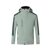 Veste Softshell Unisexe Décontractée pour le Fitness, Coupe-Vent, Imperméable, Respirante, Col Mandarin, Boutons et Fermeture Éclair, Taille 3XL, Hiver