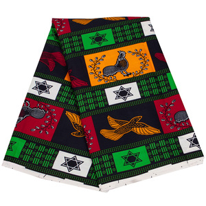 Tissu Pagne Africain Ankara 100% Polyester, Véritable Satin <span class=keywords><strong>Ciré</strong></span> Africain, 6 Yards, Tissus Imprimés pour Confection de Vêtements Féminins - Meilleures Ventes - Product Image 5