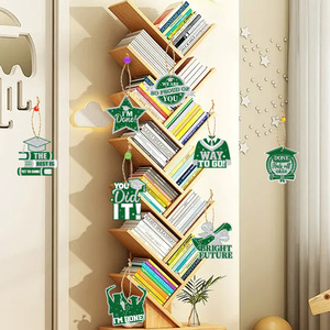 Adornos colgantes para graduación, decoraciones de papel para fiesta de graduación, pegatinas de pared, diseño verde y blanco - Product Image 3