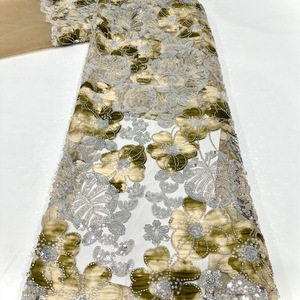 2024 Nouveaux tissus de mariage en polyester Couture Tissu tricoté brodé à la main avec <span class=keywords><strong>Verity</strong></span> of Dress - Product Image 3
