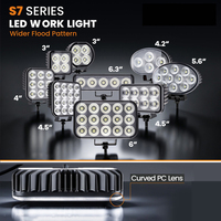 Phare de travail LED ovale de 4,2 pouces à faisceau large IP69K 12V 24V pour camion tout-terrain, remorque, tracteur, systèmes d'éclairage automobile